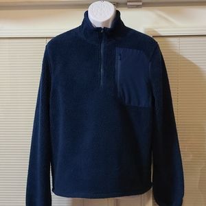 Champions long sleeved pullover fleece navy blue